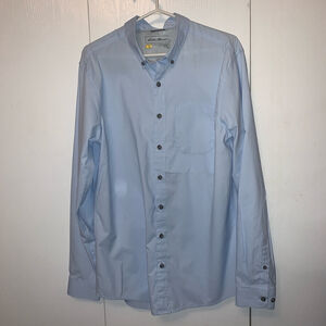 Men's Eddie Bauer Button Down Shirt Size L Blue